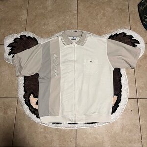 Vintage Bowling-style Zip Up Golf Shirt